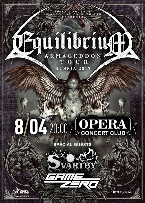 EQUILIBRIUM + GAME ZERO Live Opera Concert Club - St. Petersburg - 08 April 2017
