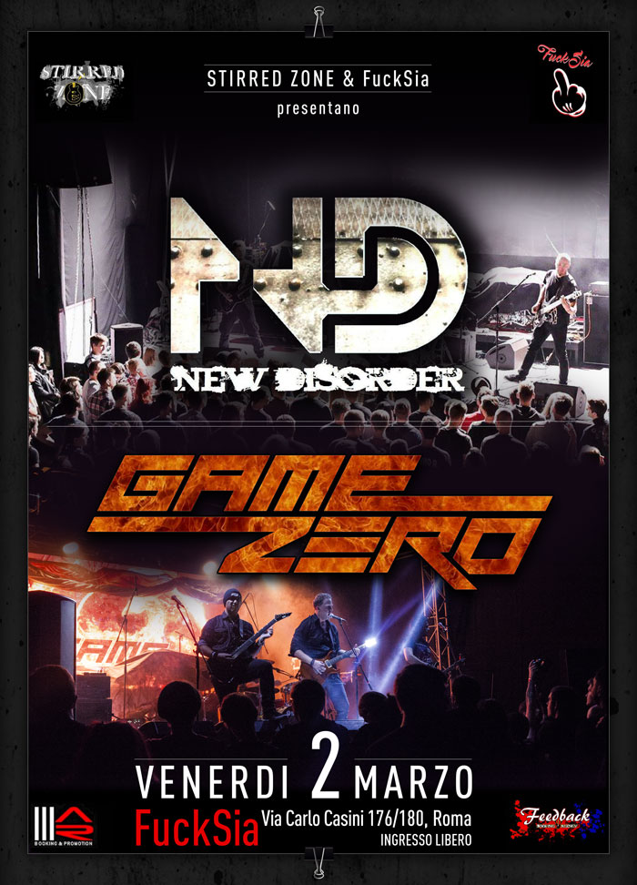 GAME ZERO + Nwe Disorder Live Fucksia - 02 March 2018